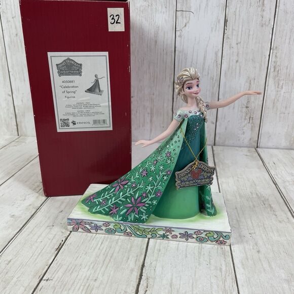 Enesco Jim Shore Disney CELEBRATION OF SPRING Elsa Frozen Fever Statue W/Box - Picture 1 of 10